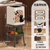 Bote de Basura Doméstico de Aspecto Elegante Tipo Push Sin Doblar Cocina Alto Creativo de Gran Capacidad Extraíble Cesto de Papel con Tapa