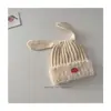 Estilo K de Otoño e Invierno Sombreros con Orejas Grandes para Protección de Oídos para Niños y Niñas Gorros de Punto Suéteres Lindos Cálidos Sombreros de Lana para Bebé