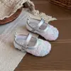 Zapatos de Princesa para Niñas 2026 Primavera/Verano Nuevos Zapatos Infantiles Niña Bebé Malla Transpirable Dama de Honor Sandalias para Niños