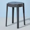 Banqueta de Plástico Espessada Doméstica Sala de Estar Nórdica Banqueta de Mesa de Jantar Banco Alto Banqueta de Borracha Simples Moderna Banqueta Redonda da Moda Cadeira