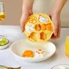 Forma para bolo cozido no vapor de bebê, silicone de grau alimentício, resistente ao calor, design de desenho animado, para uso doméstico, adequada para bebês e crianças pequenas