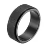 Anillo Sencillo Transfronterizo de Acero de Titanio para Hombre de 8 mm Anillo Giratorio Esmerilado de Acero Inoxidable Moda Personalizada Joyería de Comercio Exterior