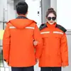 Chaqueta de Algodón Acolchada de Invierno para Hombres y Mujeres Engrosada Resistente al Desgaste Ropa de Algodón para Trabajadores de Saneamiento Ropa de Trabajo Jardín Fábrica Taller Reflectante Simple/Doble Ropa de Protección Laboral