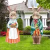 2027 El letrero exterior de Pascua más vendido de Amazon con conejo y huevos Letrero de jardín Feliz Pascua