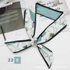 Lenço de Seda Versátil de 96 cm de Comprimento com Laço, Fita Floral e Fita Decorativa para Amarrar no Cabelo ou Decorar Bolsas como Lembrança