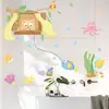 Nova LD96052 desenho animado gatinho pesca jardim de infância jardim de infância casa decoração adesivos de parede autoadesivos