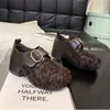Zapatos individuales hebilla de cuero velcro suela gruesa slip-on otoño nuevo 2026 Zapatos Birkenstock mujer suela suave tacón oculto casual