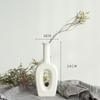 Vaso de Cerâmica Branco com Flores Secas, Estilo Fresco para Sala de Estar, Arranjo de Flores com Gipsofila, Decoração de Mesa de Jantar para Casa, Atacado do Fabricante