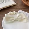 Accesorios para el cabello estilo ballet retro francés, accesorios para el cabello versátiles para niñas, círculo de colon de mariposa de doble capa de satén para envolver la cintura, círculo para coleta