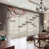 Casa Llena de Alta Gama Estilo Nuevo Chino Pintura de Flores y Pájaros Cortina Estilo Chino Clásico Dormitorio Sala de Estar Estudio Sombreado Pantalla de Ventana