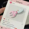 Nuevo Clip para el Cabello de Tenedor de Dibujos Animados Color Crema Lindo Dulce Transparente Femenino Flequillo Lateral Cabello Fino Plus Ins Clip para el Cabello