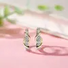 Bestseller transfronterizo: Pendientes de línea de circonita de lujo de alta gama, cobre incrustado con diamantes, pendientes de alambre geométricos retorcidos totalmente de diamantes