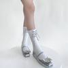 Estilo Niña Dulce Estilo Japonés Lazo Borde Oreja de Madera Calcetines Blancos de Algodón Primavera y Verano Estilo Ballet Calcetines Joker