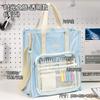 Mochila portátil para estudante de treinamento bolsa de livros grande capacidade lona Oxford bolsa para arquivos bolsa de armazenamento material para aula de reforço do ensino médio bolsa para arquivos