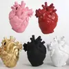 Arreglo Floral Popular Transfronterizo Simulado de Corazón Nueva Versión Decoración de Escritorio para el Hogar en Forma de Corazón Florero de Resina Adornos Decorativos