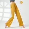 Liquidación ~ Traje de Práctica de Danza Moderna de Seda de Cobre Amoníaco Delgado para Primavera y Verano Pantalones de Danza Clásica Pantalones de Pierna Ancha de Cintura Alta para Danza Jazz Yoga