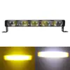 Farol de LED Amarelo e Branco de Dois Tons para Grade Frontal de Carro 12V, Holofote de 3 Lentes, Luz de Trabalho para Pavimentação
