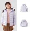 Ropa para Niños Balabala Chaqueta Ligera de Plumas para Niños Otoño e Invierno Chaqueta Familiar con Capucha para Niñas Impermeable y a Prueba de Aceite