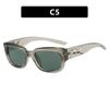 Gafas de sol cuadradas estilo bumerán coreano 2024 nuevas gafas de sol cara redonda forma cóncava gafas de sol modernas de alta gama