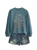 Moletom casual feminino Amazon eBay site independente estampa floral margarida rosa e amarela outono inverno
