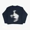 Elegante Suéter de Tricô para o Dia a Dia Feminino, Lançamento Outono/Inverno 2026, Malha Versátil de Gola Redonda Loose para Usar por Cima