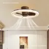 Nova luminária de teto ventilador de quarto estilo vintage francês, ventilador de teto moderno minimalista silencioso com luz integrada de proteção ocular para salas de estar e jantar