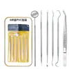 Herramientas Bucales de Acero Inoxidable Listas para Usar del Fabricante, Set de 6 Piezas de Herramientas Dentales, Kit de Eliminación de Sarro y Limpieza
