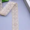 Artesanía de Encaje Fino de Algodón Personalizado al por Mayor Accesorios Decorativos con Tiras de Tela Bordes de Diente de Perro Recortados Material