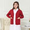 Suéter de enfermera suéter estilo coreano otoño e invierno ropa guía ropa de viaje cárdigan abrigo prenda exterior cálido forro polar grueso