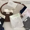 Cueca de cintura média, listrada na cor sal, macia, confortável, respirável, que absorve a umidade e cobre completamente os quadris; calcinhas de triângulo femininas, disponíveis para dropshipping