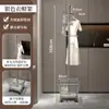 Perchero de Ropa y Bolsos de Pie, Perchero Desmontable para Ropa de Dormitorio, Estante de Almacenamiento Secado de Ropa de Piso para Sala de Estar de Lujo Ligero