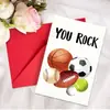 Paquete de Tarjetas de Felicitación con Sobre - Tema: Bol Nuevo de Evento Deportivo Mundial de Fútbol - Tarjeta de Agradecimiento de Cumpleaños
