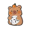 Broche Fofo Novo de Dados de Mahjong Kapibala Transfronteiriço Série Criativa de Desenho Animado Capivara Fofa Pin
