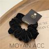 Terciopelo Coreano Intestino de Cerdo Goma para el Cabello Banda de Goma Negra Terciopelo Borgoña Accesorios para el Cabello Crema Otoño e Invierno Tocados Plisados