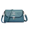 Bolsa Casual Feminina de Couro Genuíno Nova 2025 Bolsa para Mãe de Meia-Idade Versátil e Atmosférica Bolsa de Ombro Bolsa Transversal
