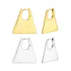 Brincos Triangulares Brilhantes para Bolsa de Mão da Indústria Pesada Europeia e Americana Brincos de Design Único Brincos de Moda Feminina Estilo de Rua