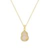Collar de Calabaza con Pie de Rueda de la Fortuna Calcedonia Plata Blanca para Mujer Lujo Ligero Sentido de Alta Gama Personalidad Moda Nicho Colgante Joyería para el Cabello