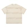 Camiseta de Manga Corta a Rayas Bloques de Color Tie-Dye Estilo Retro Americano para Hombre, Marca de Verano de Moda Camiseta Suelta de Media Manga con Bordado de Letras