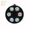 Cuentas de Silicona Pulsera de Transferencia de Agua Colorida Cuentas Redondas Perforadas Cuentas Sueltas Mordedor de Grado Alimenticio 15mm Accesorios para Bricolaje Cuentas para Orejas
