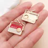 Accesorio de aleación con goteo de aceite, nota musical de guitarra, violín, piano, colgante para collares, llaveros y joyería DIY