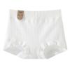 Algodão cru Classe A algodão antibacteriano forro de algodão boxer calcinha feminina algodão tingido zero cintura média-alta algodão respirável calça boxer feminina