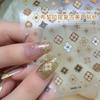 Calcomanía para Uñas Buchelati Retro 3D Repujada Metálica Flor Tridimensional de Alto Nivel Estiércol de Estrella Decoraciones para Uñas