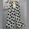 Pantalones de Pijama de Algodón Finos de Verano para Mujer con Estampado de Dibujos Animados, Pantalones de Pierna Ancha para Mujeres Embarazadas, Tallas Grandes, Adecuados para Usar Afuera, Pantalones Largos de Algodón, Exportación