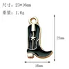 Botas Vaqueras Occidentales Transfronterizas Europeas y Americanas Accesorios de Aleación Esmaltada Joyería DIY Llavero Colgante Pulsera Encanto