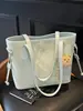 Bolso de hombro grande de estilo coreano, simple y elegante, de gran capacidad, para mujer, moderno y sofisticado, bolso tote fresco y versátil para llevar debajo del brazo