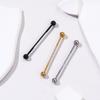 1.2/1.6x 38x 5mm Acero Inoxidable Zirconio Puente de Oreja Moda Personalidad Europeo y Americano Hueso de la Oreja Arete Puncionado