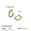 Taina Europea y Americana Lujo Ligero Acero Inoxidable Brazaletes para Oreja Acero de Titanio Moda 18K Pendientes Venta Caliente Transfronteriza Joyería al por Mayor