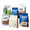 Bolsas de plástico personalizadas con sellado de ocho lados para envasado de alimentos, bolsas autosoportantes con sellado de ocho lados de papel de aluminio, bolsas autosellables para snacks de mascotas y té