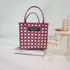 Ins Celebridade da Internet Tailândia Chiang Mai Férias Lazer Bolsa Artesanal Rattan Tecido Bolsa Feminina Cesta de Vegetais Bolsa de Mão