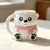 Nuevo Vasito de Helado de Oso Polar Impreso en 3D Portavasos Desmontable Portavasos de Helado de Gato